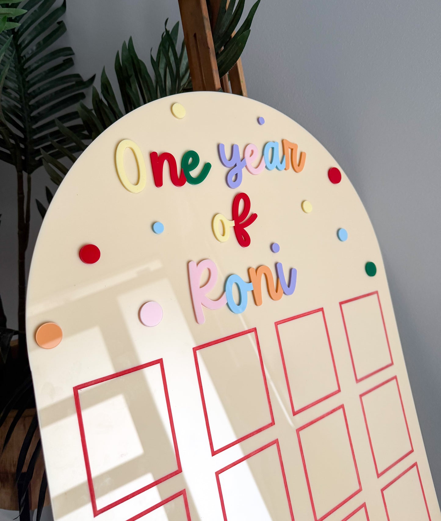 Rainbow Birthday Photo Board