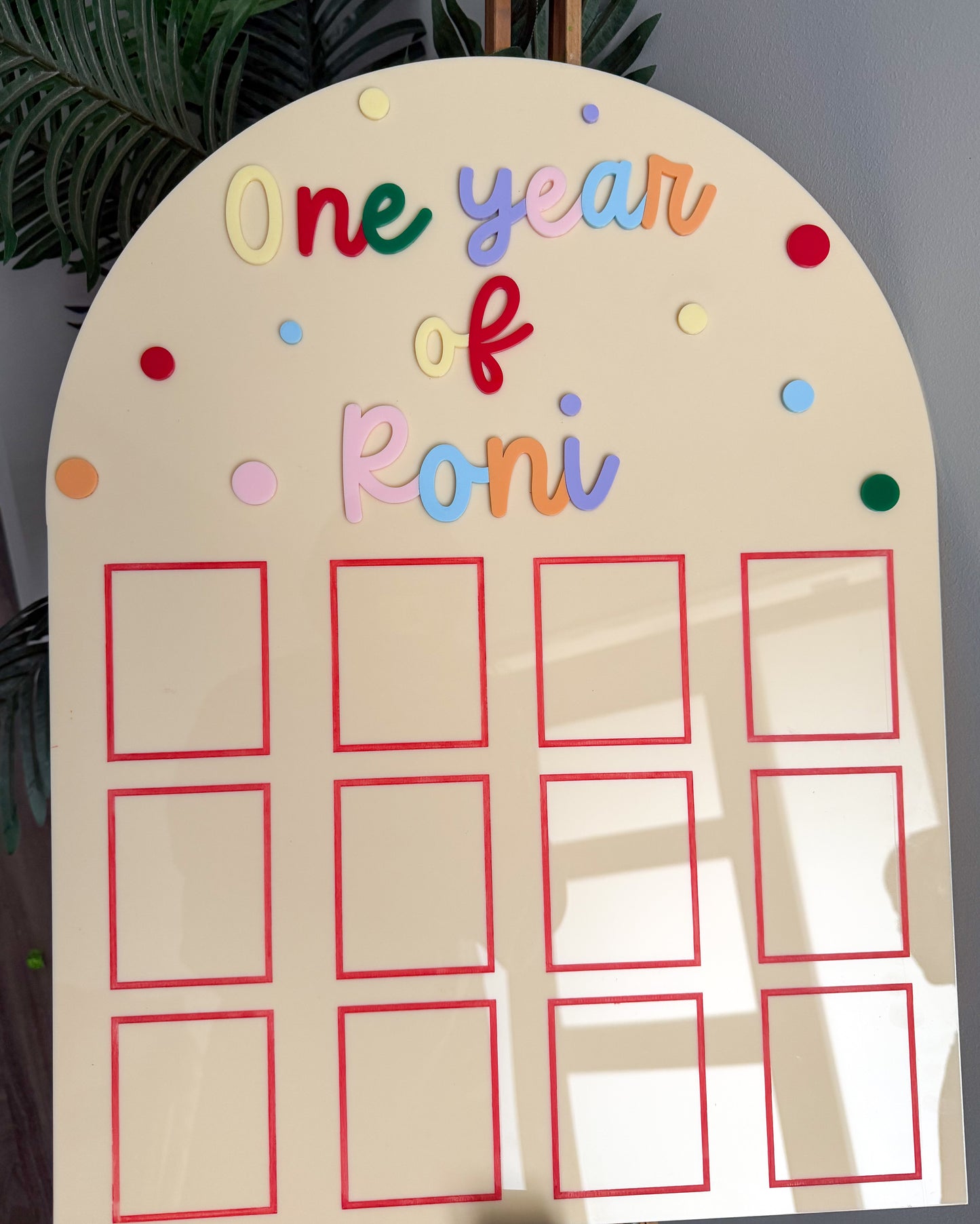 Rainbow Birthday Photo Board
