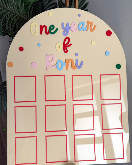 Rainbow Birthday Photo Board