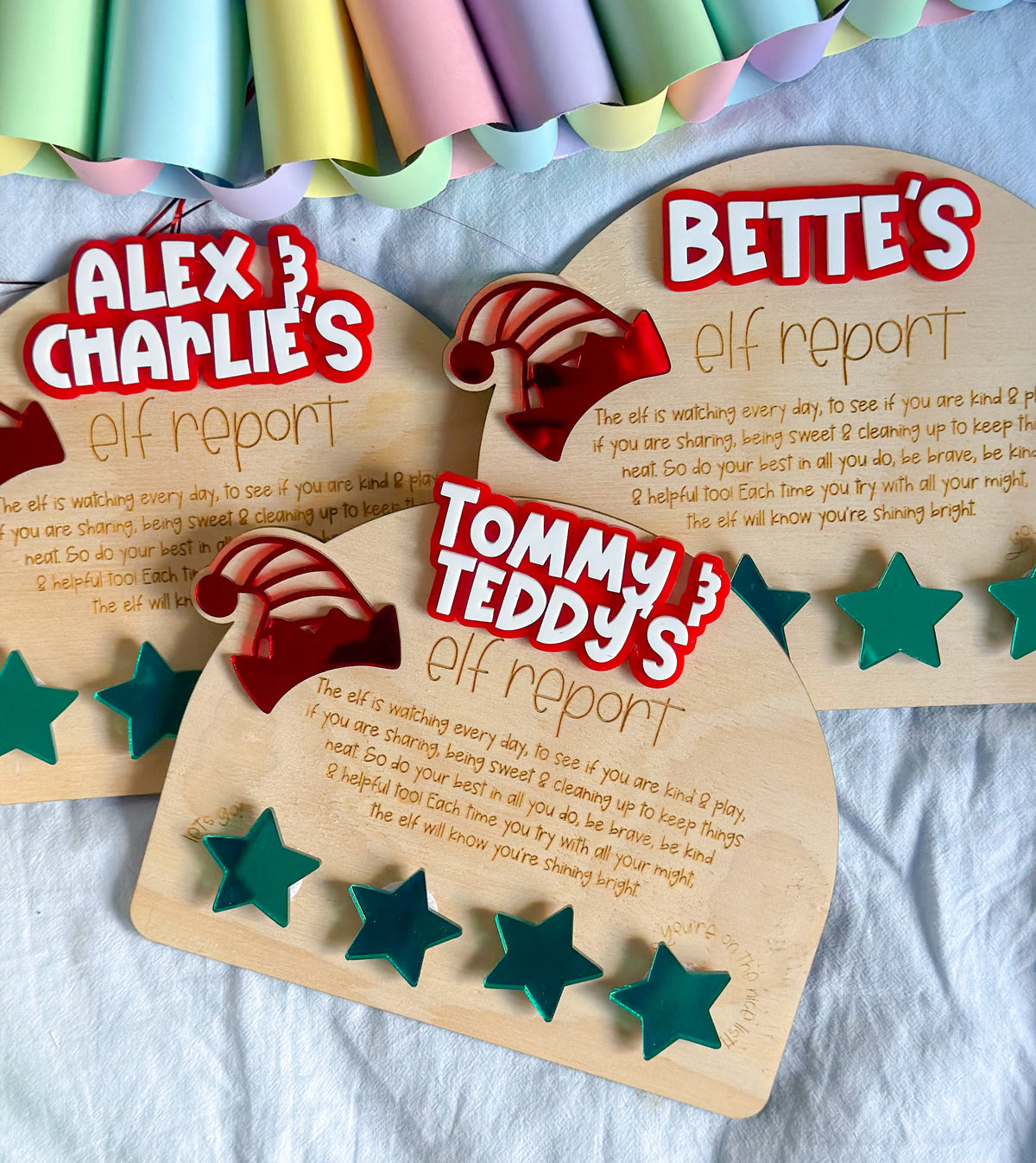 The Little Elf Report – Personalised Christmas Board