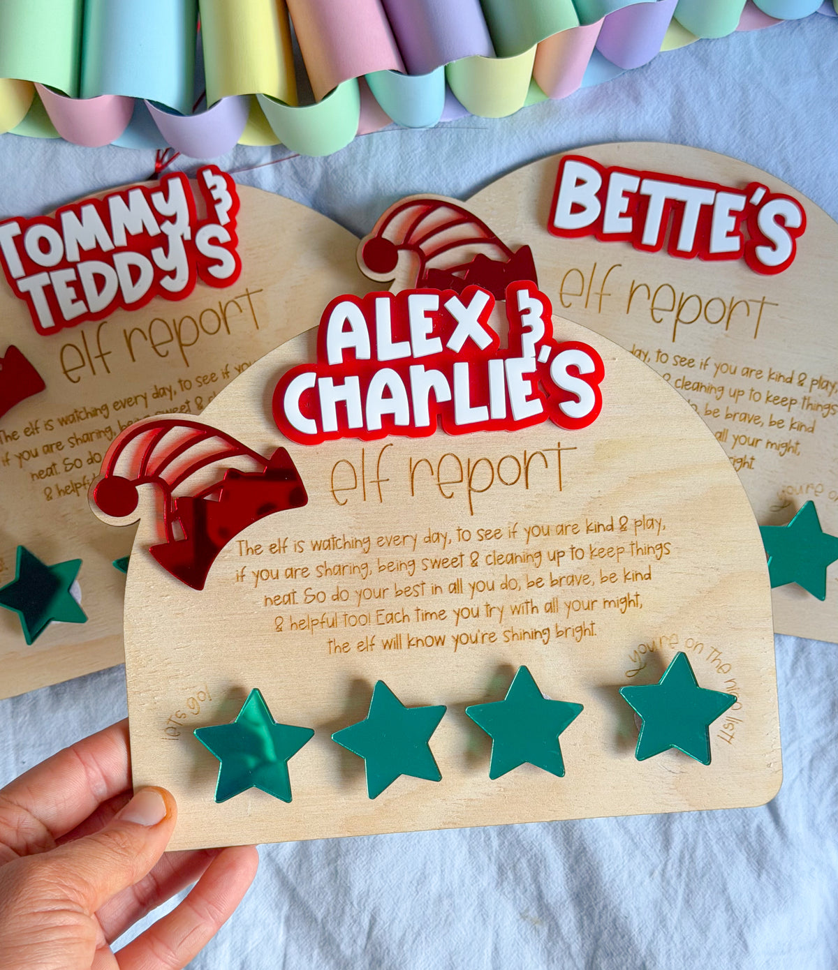 The Little Elf Report – Personalised Christmas Board