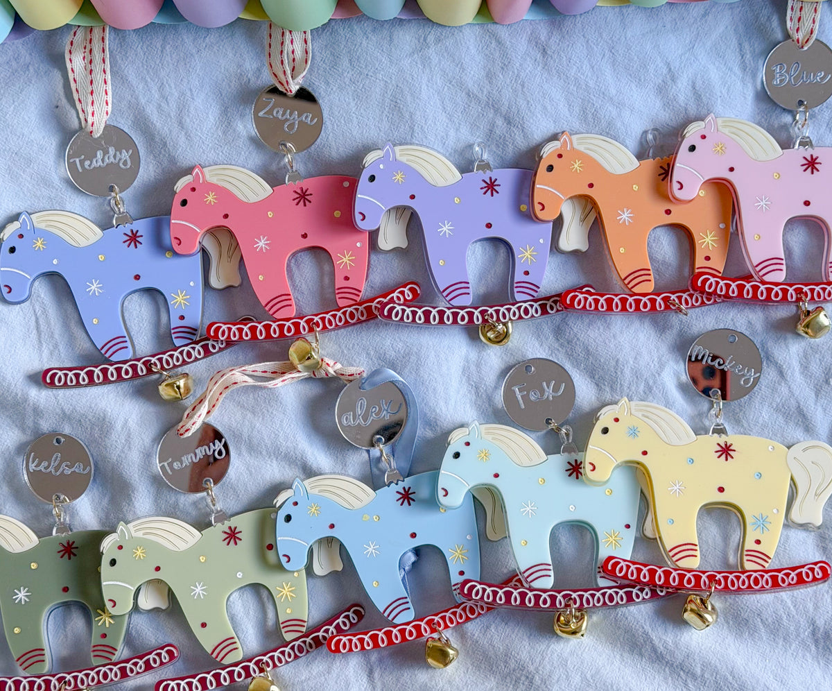 The Jingle & Rock Ornament – Personalised Rocking Horse