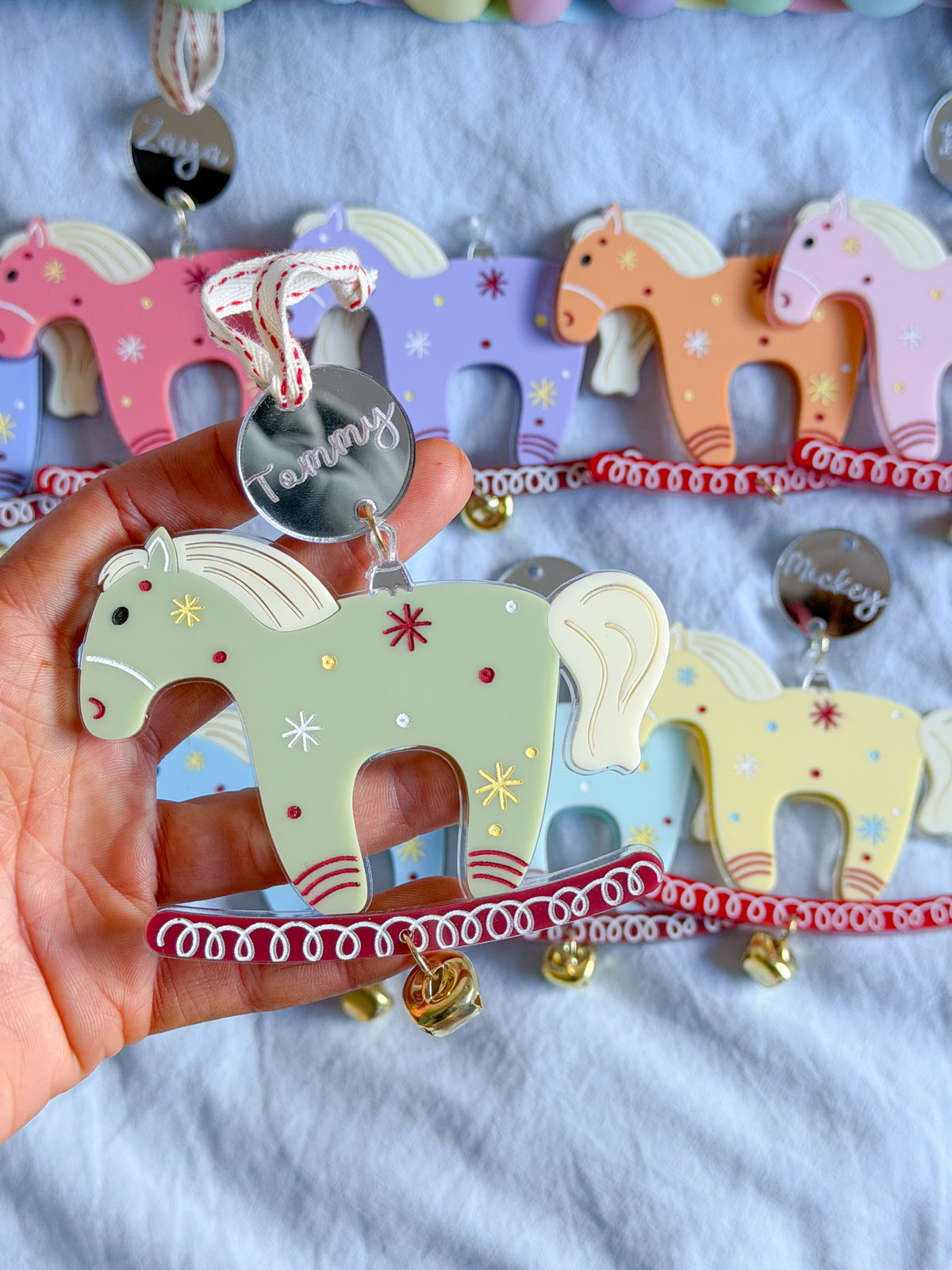The Jingle & Rock Ornament – Personalised Rocking Horse