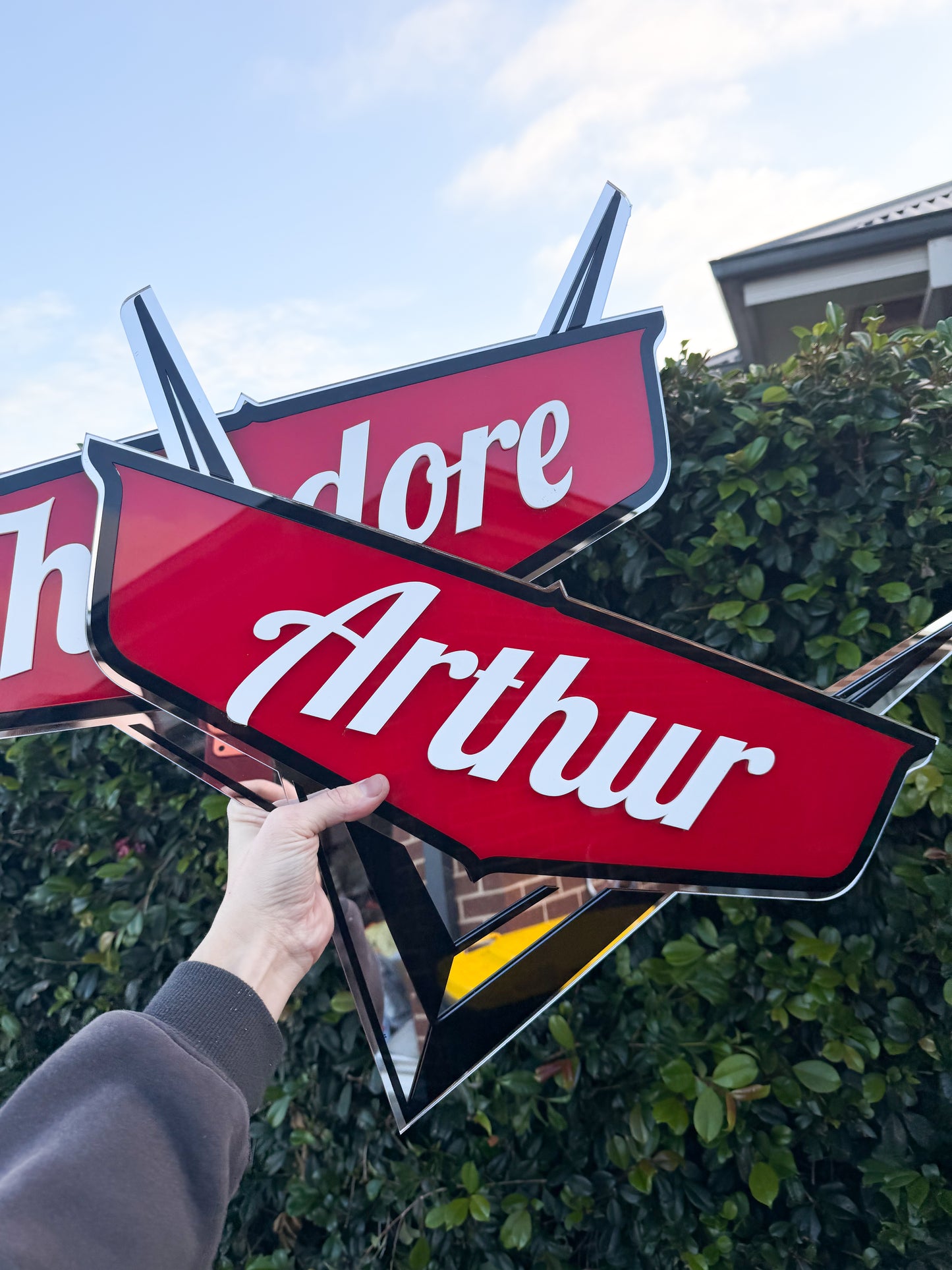 Cars theme name sign