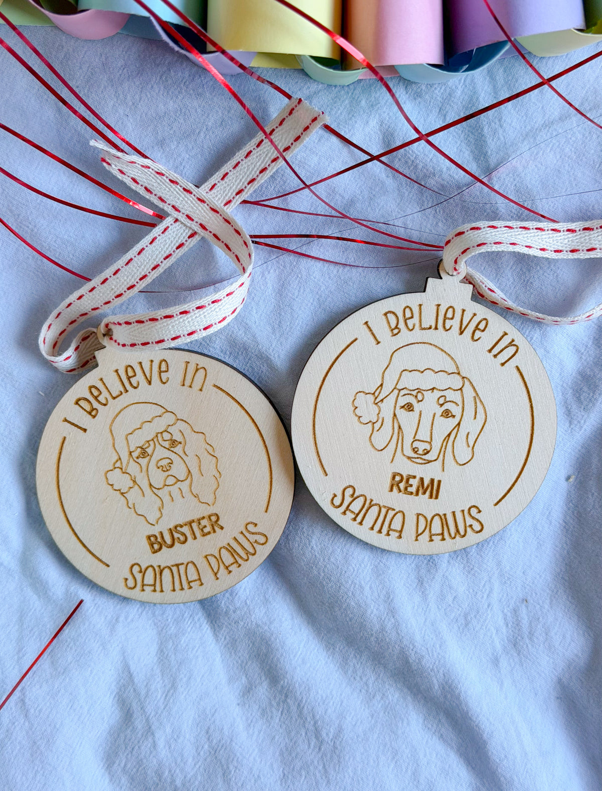 Santa Paws - Personalised dog bauble