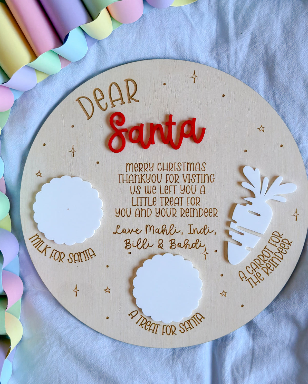 Santa’s Snack Stop – Personalised Christmas Eve Plate