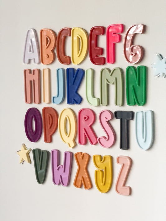3d vintage letter alphabet set