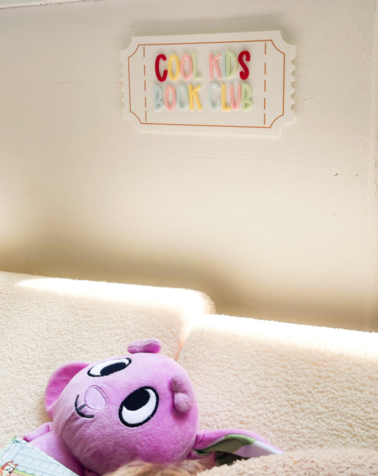 Cool kids book club sign