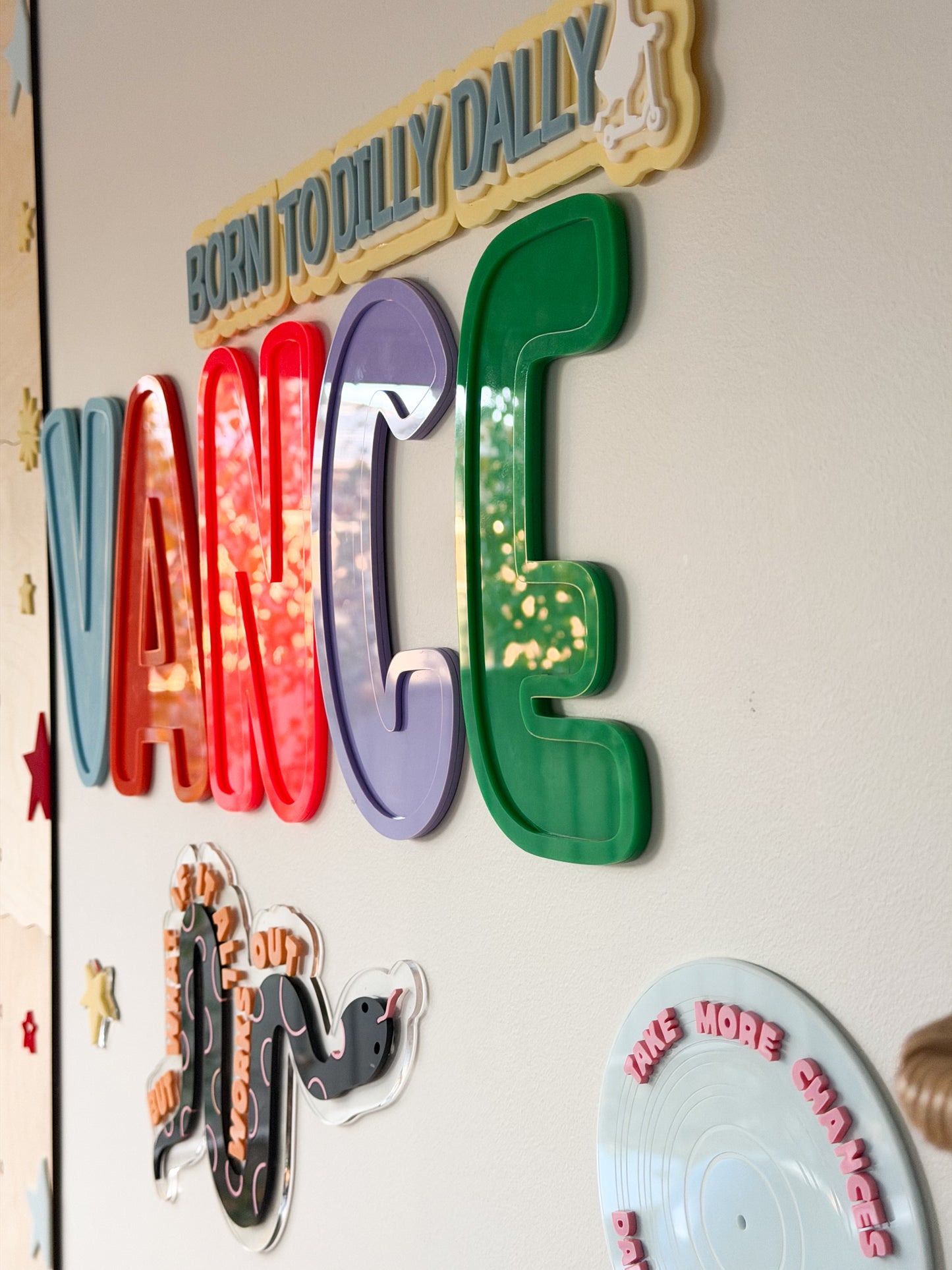3D VINTAGE ACRYLIC BUBBLE LETTERS
