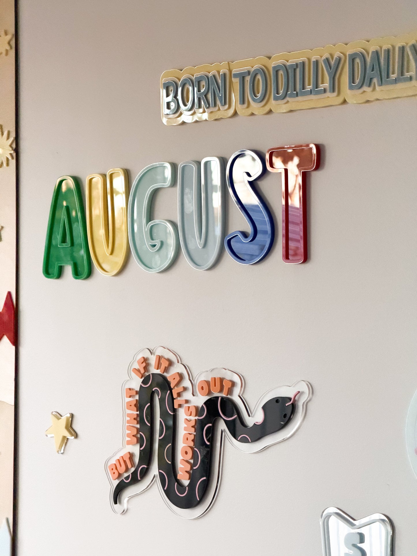 3D VINTAGE ACRYLIC BUBBLE LETTERS