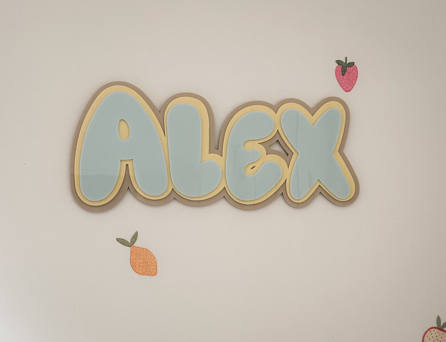 Three layer name plaque
