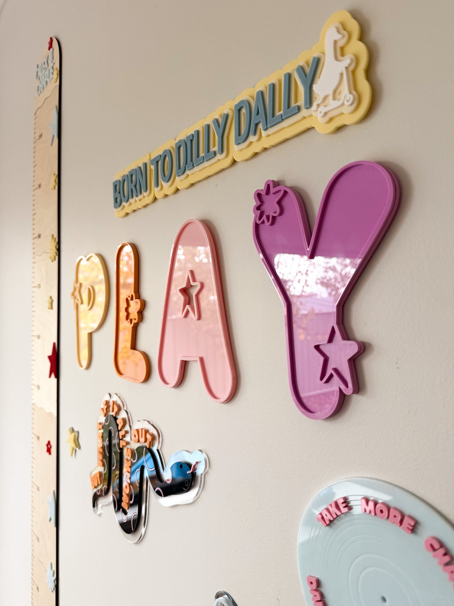 Kids "Play" Starburst Letter Sign