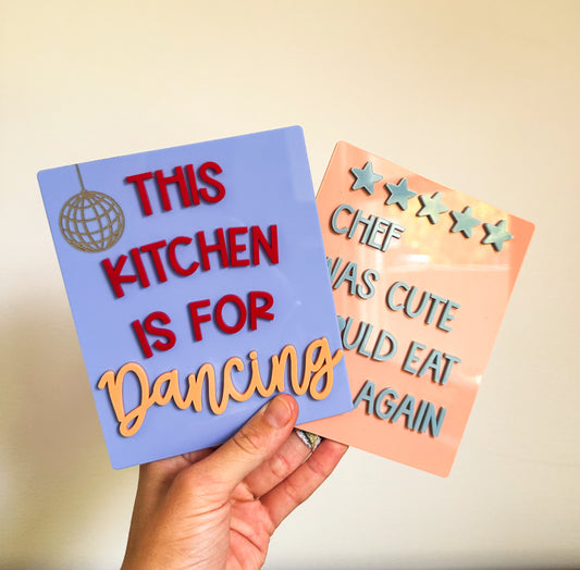 Kids kitchen signs