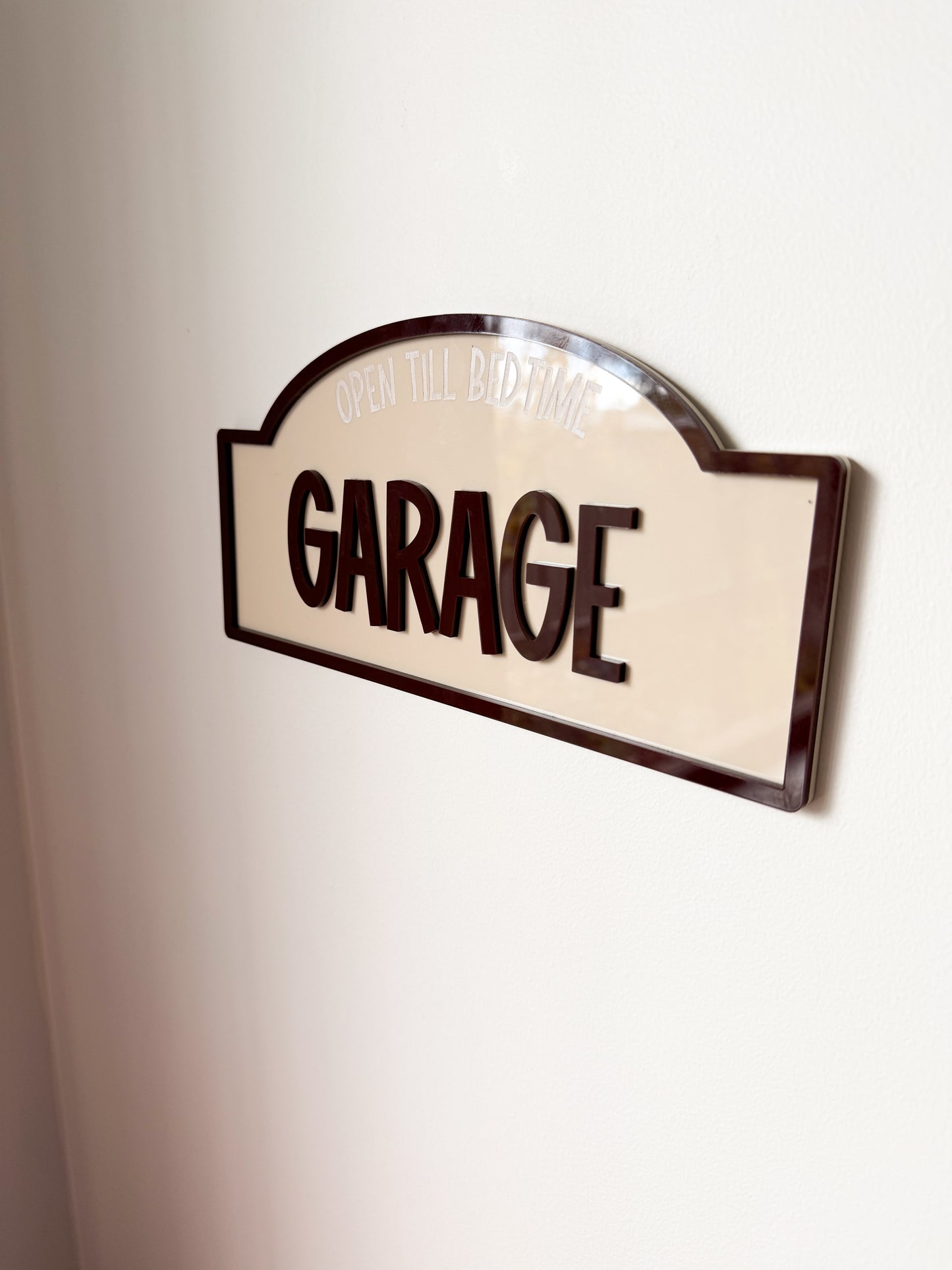 Personalised garage sign