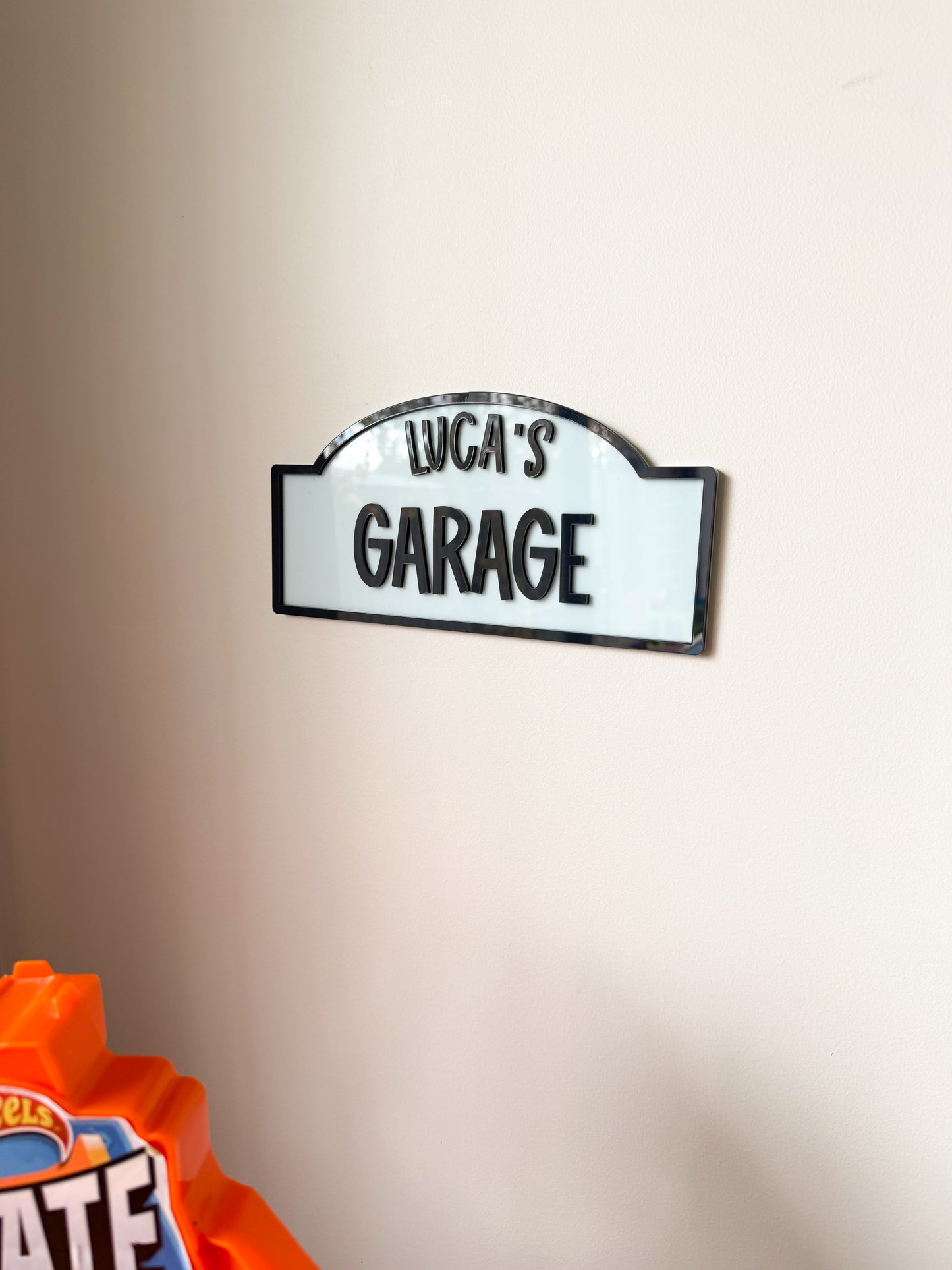 Personalised garage sign