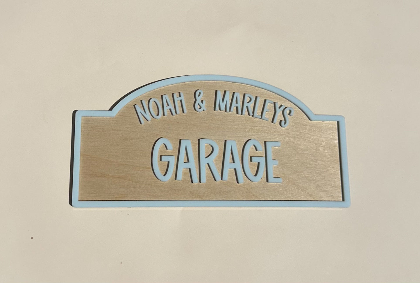 Personalised garage sign