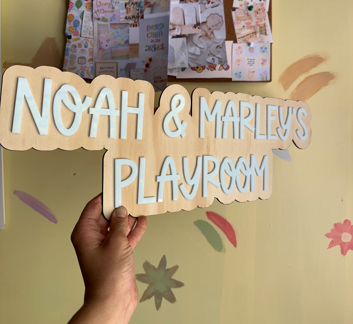 Personalised playroom sign