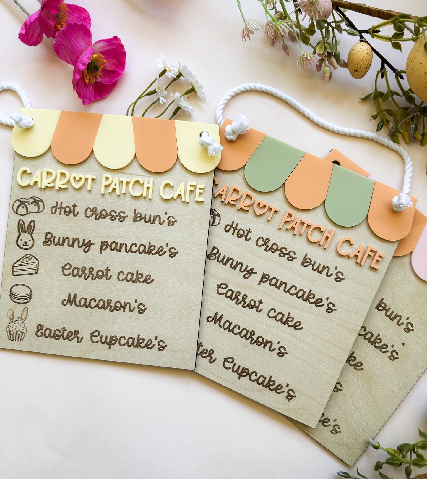'The carrot patch cafe' Kids easter sign