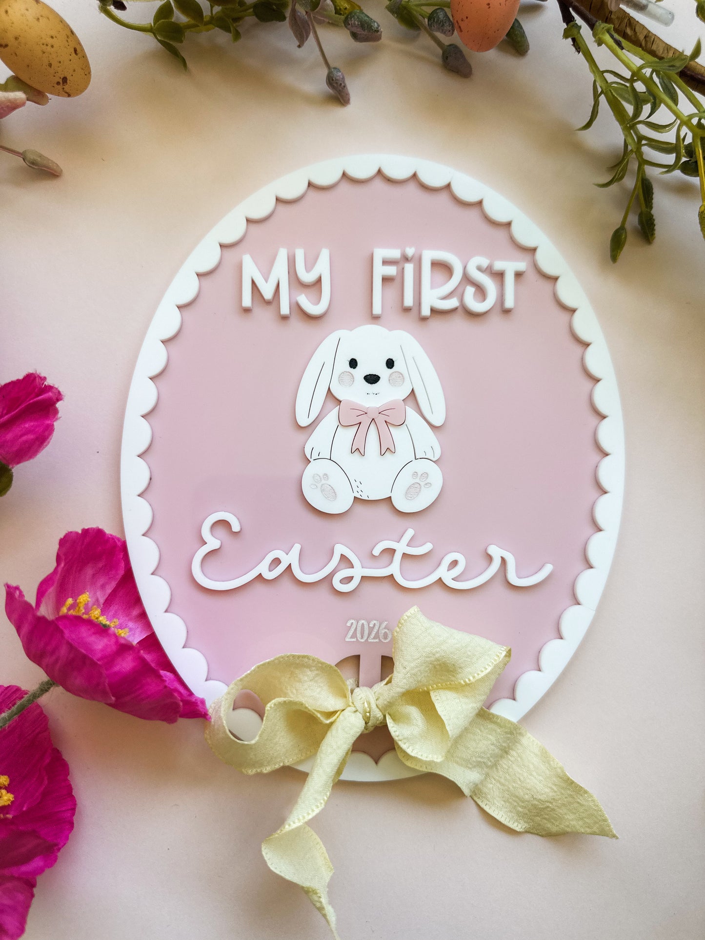 My first easter bunny plaque