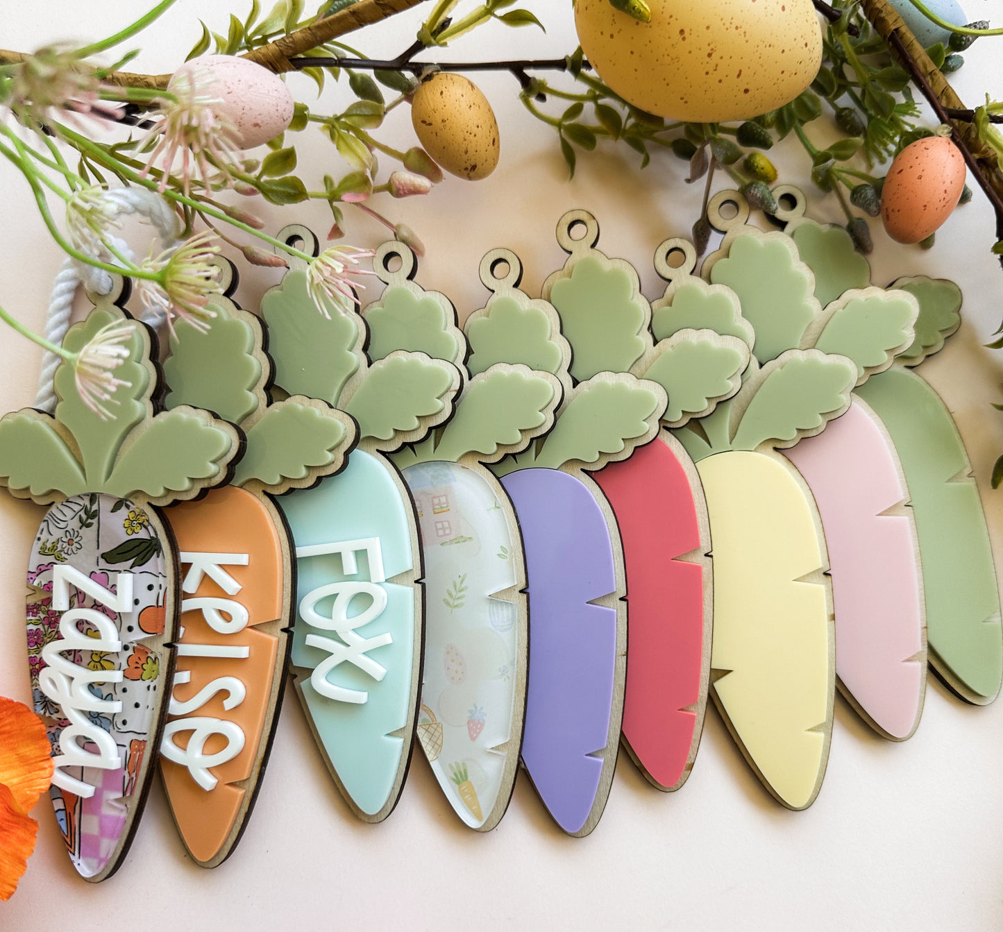 Personalised carrot tag