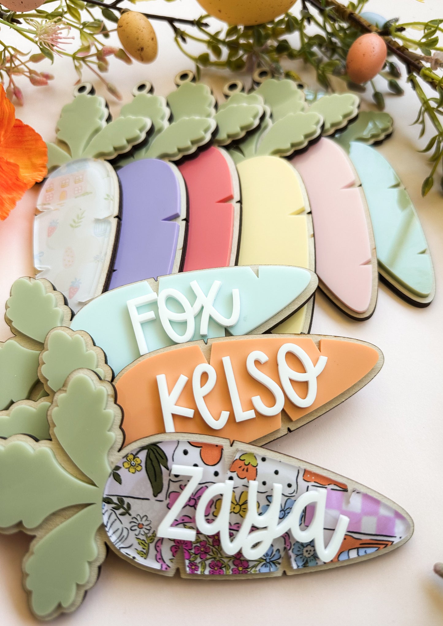 Personalised carrot tag