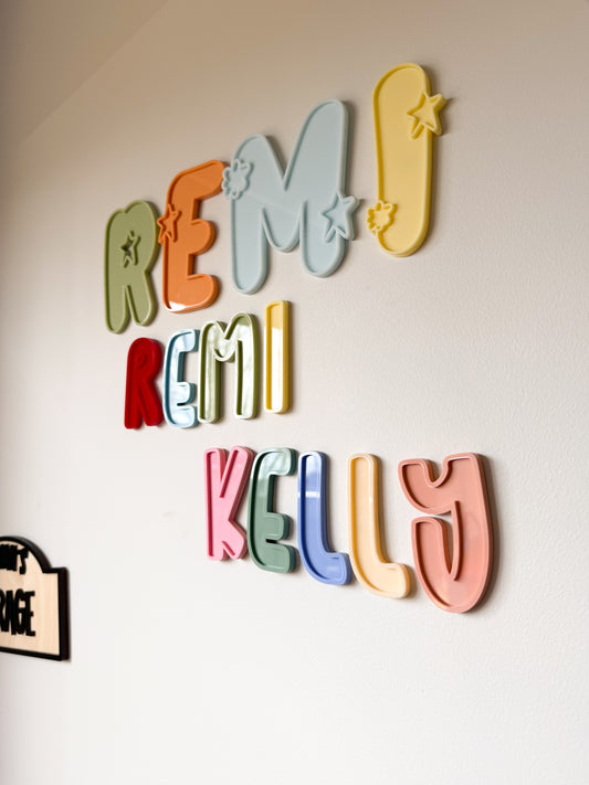 Kids "PLAY" Starburst Letters - Individual Letter