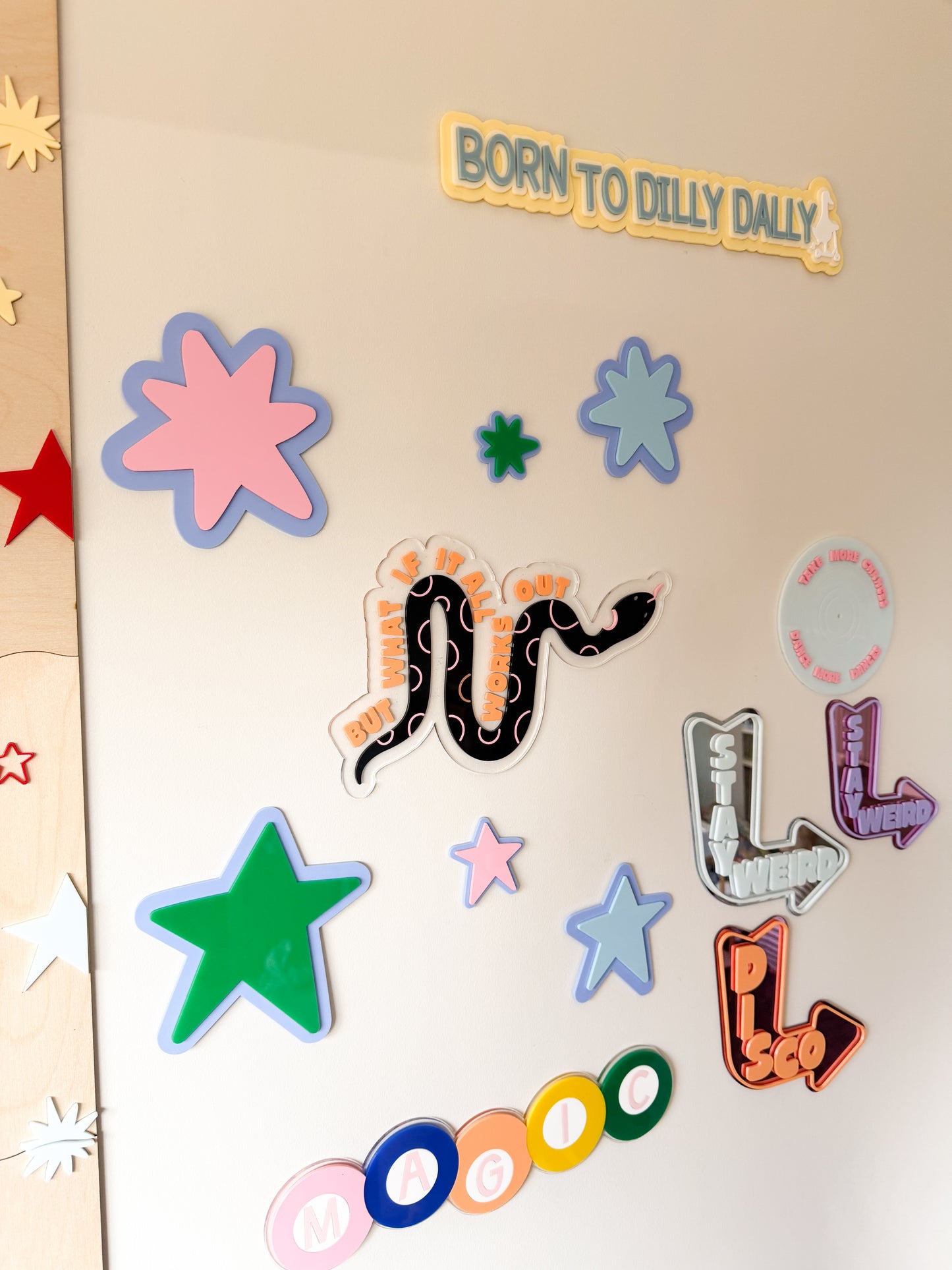 Starburst Double Layered Star Decals (6pc)