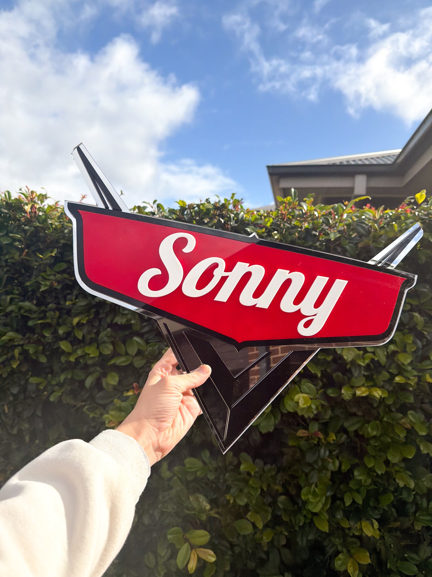 Cars theme name sign