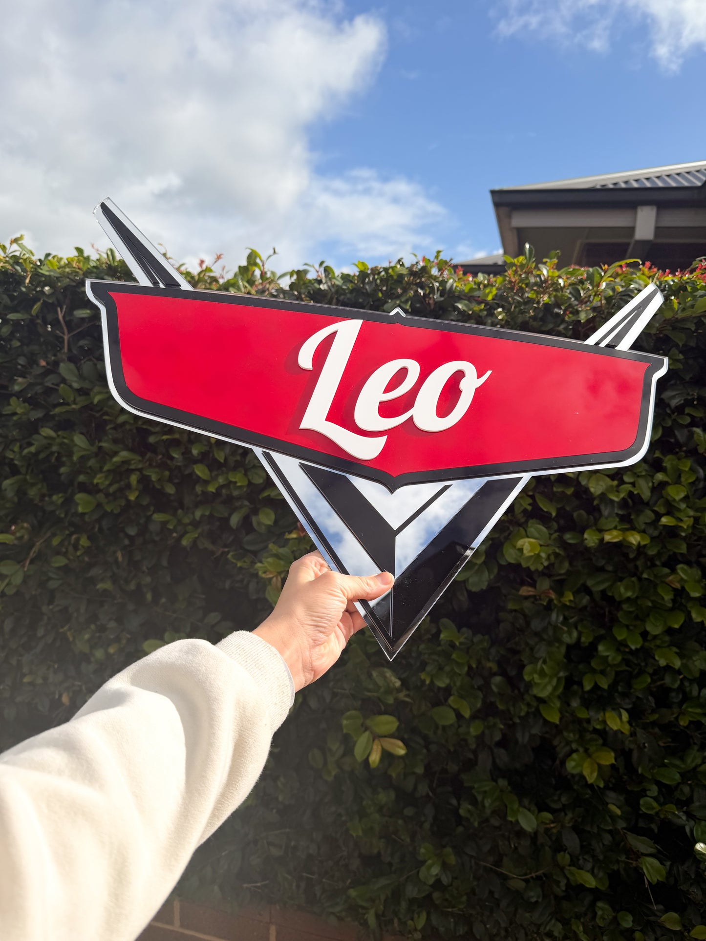 Cars theme name sign