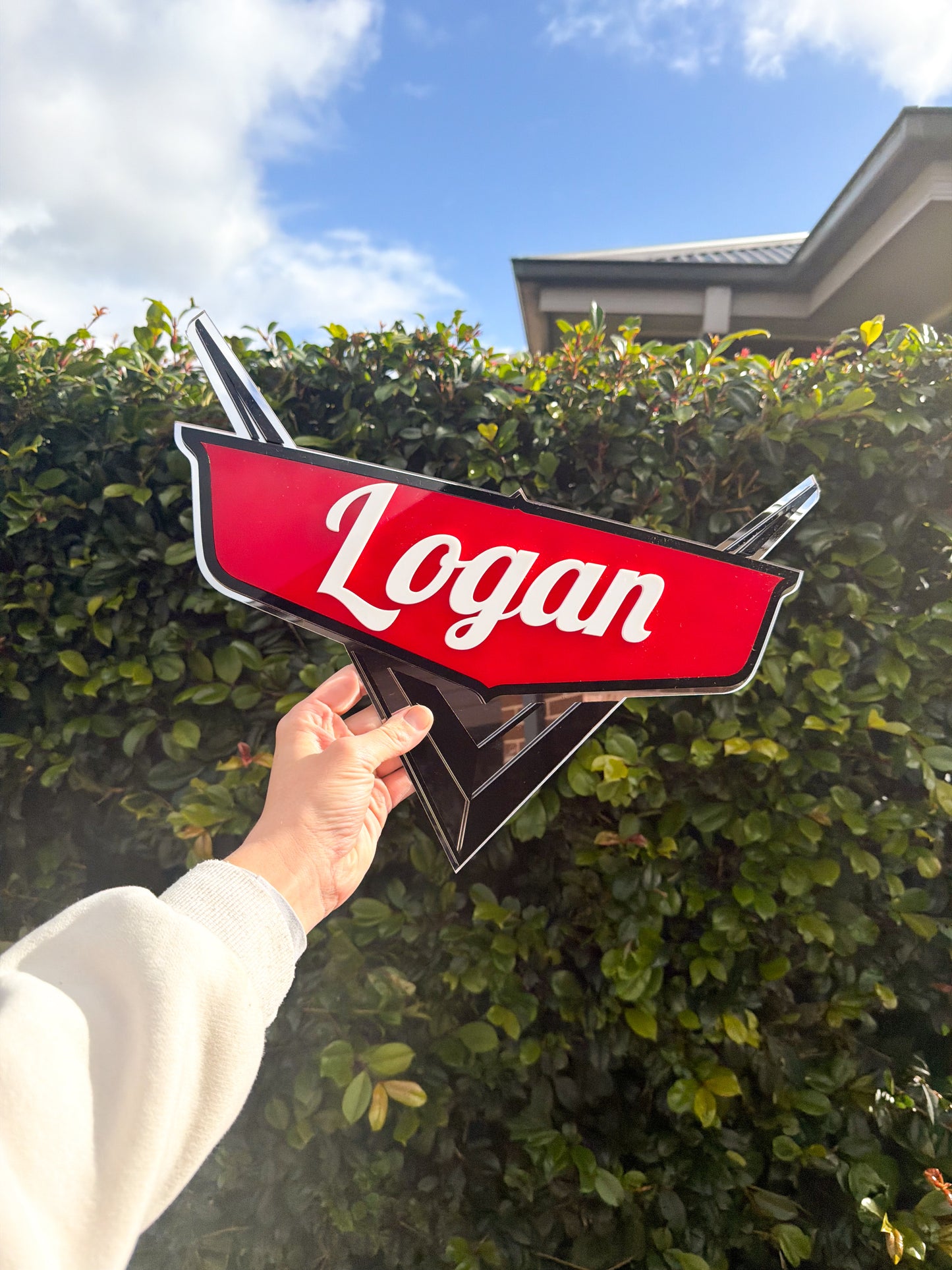 Cars theme name sign
