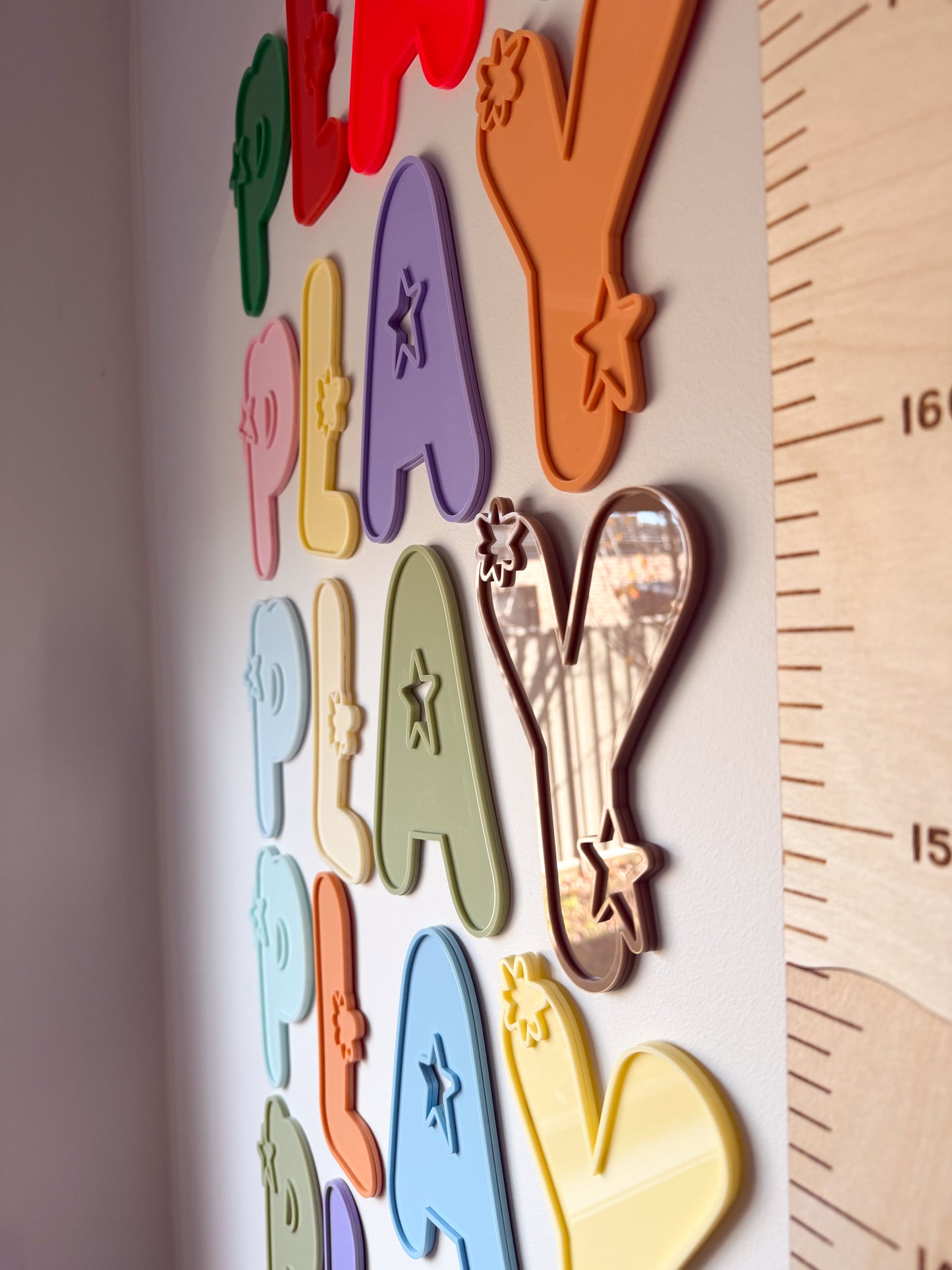 Kids "Play" Starburst Letter Sign