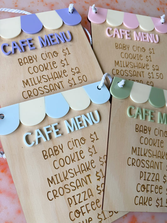 Cafe Menu