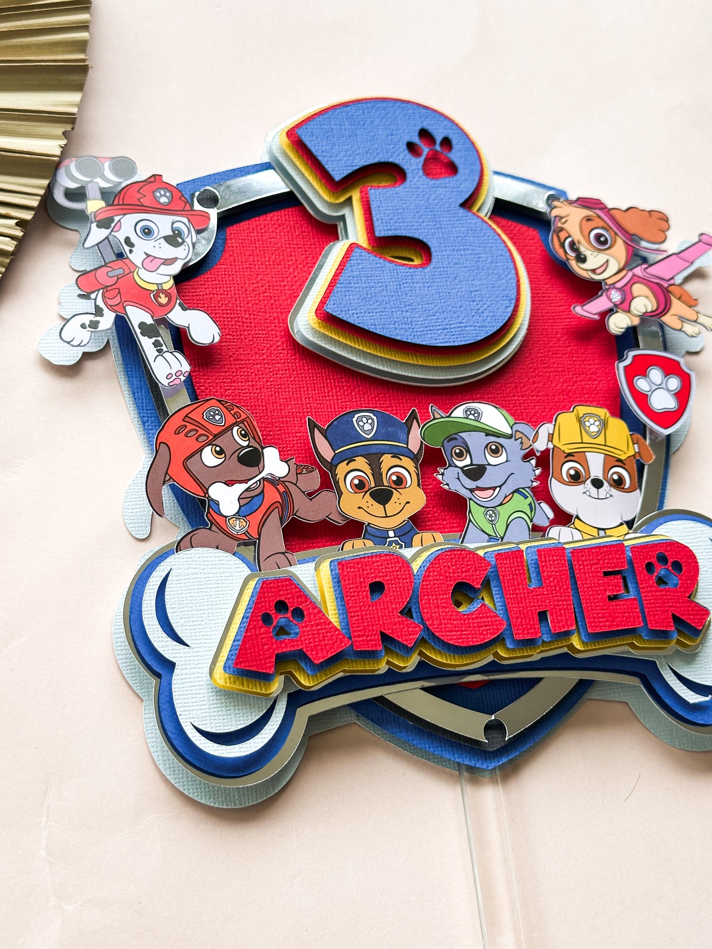 CUSTOM LARGE CAKE TOPPER