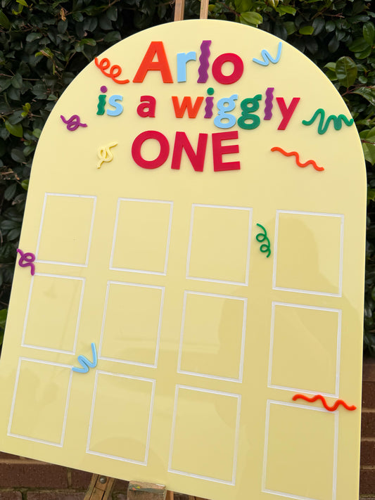 Personalised Wiggly Birthday Photo Board