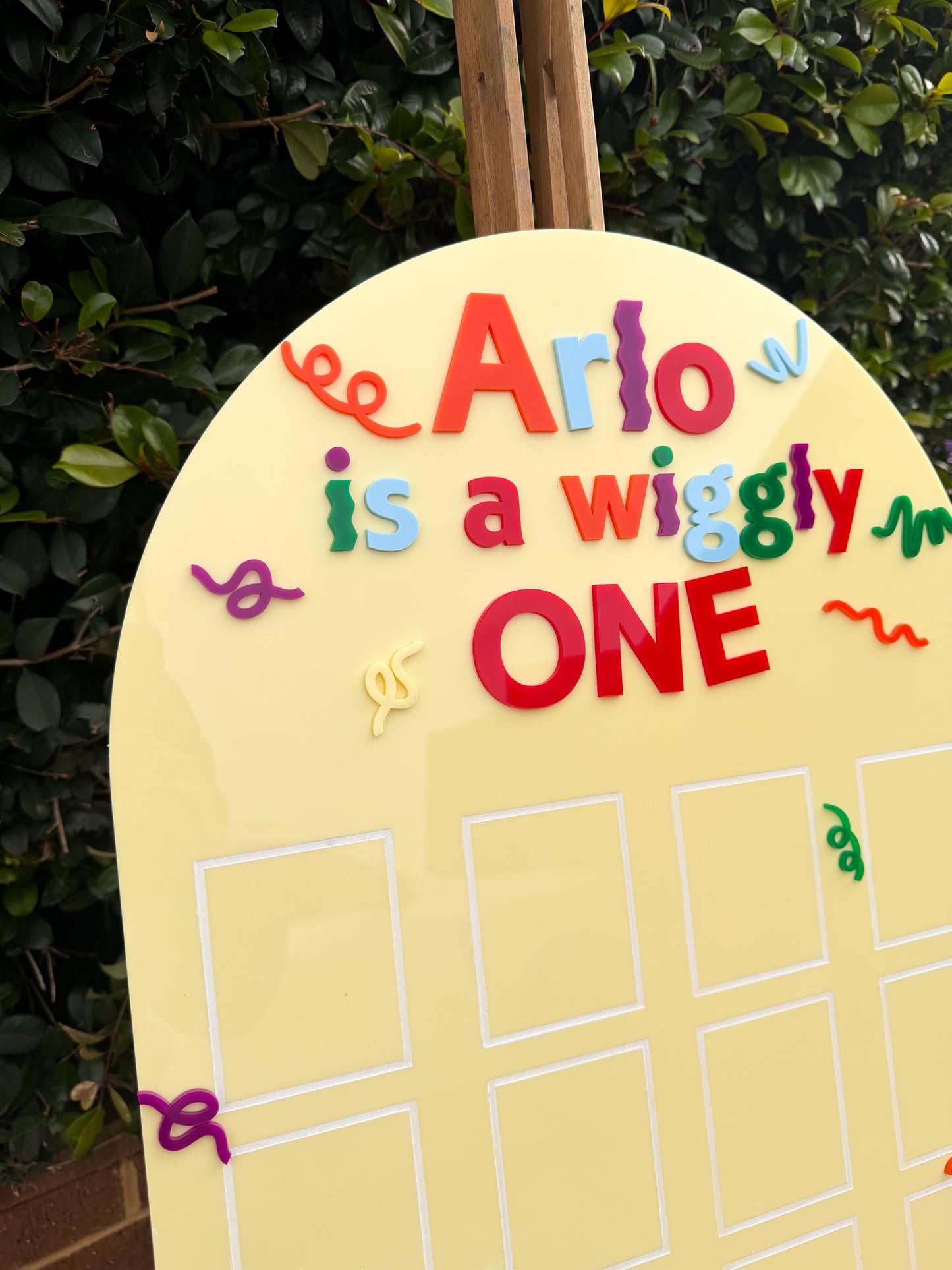 Personalised Wiggly Birthday Photo Board