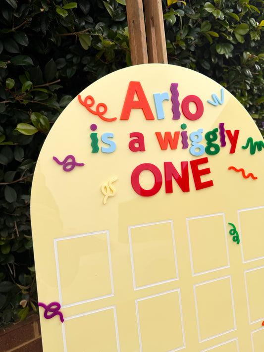 Personalised Wiggly Birthday Photo Board