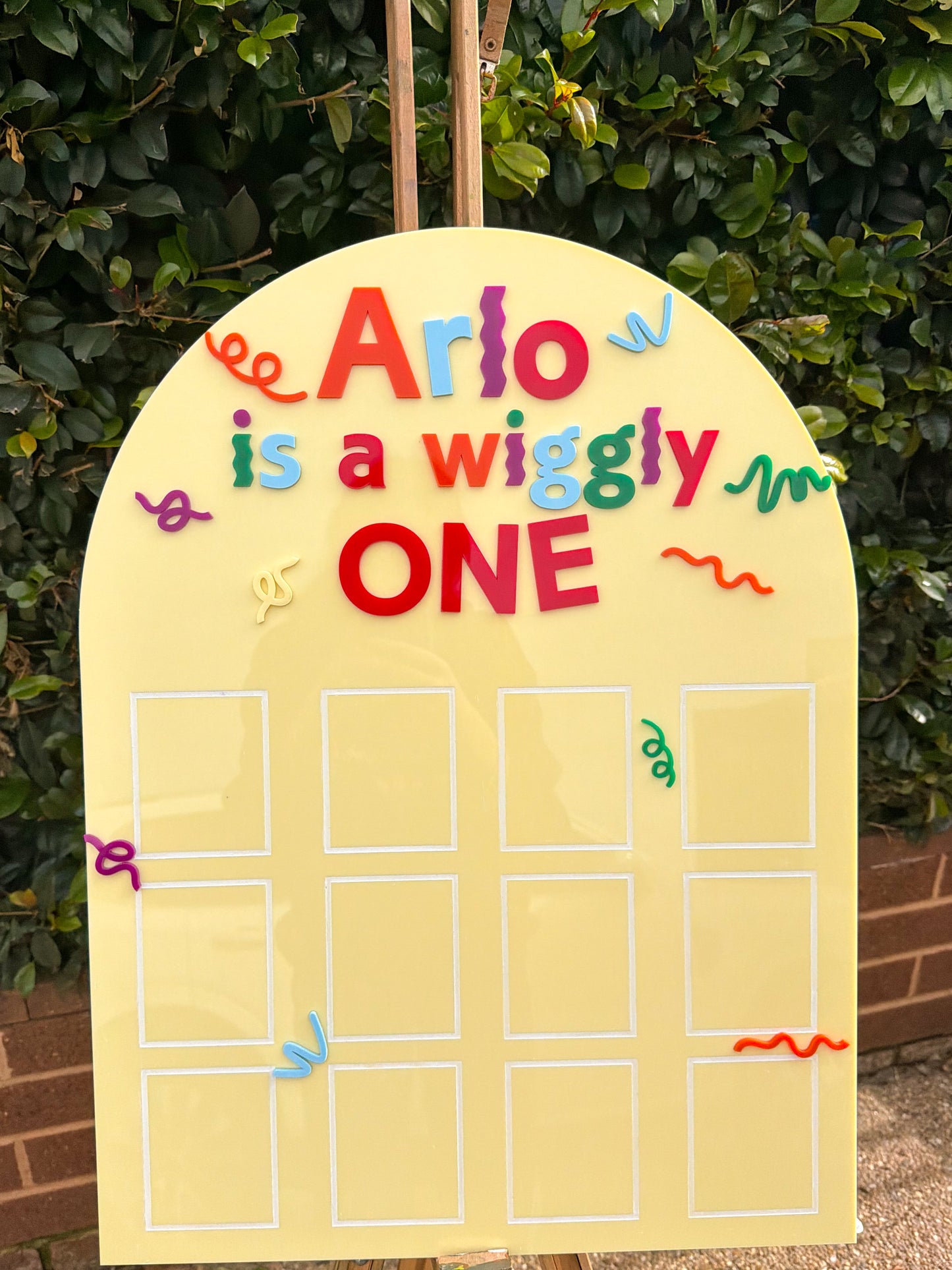 Personalised Wiggly Birthday Photo Board
