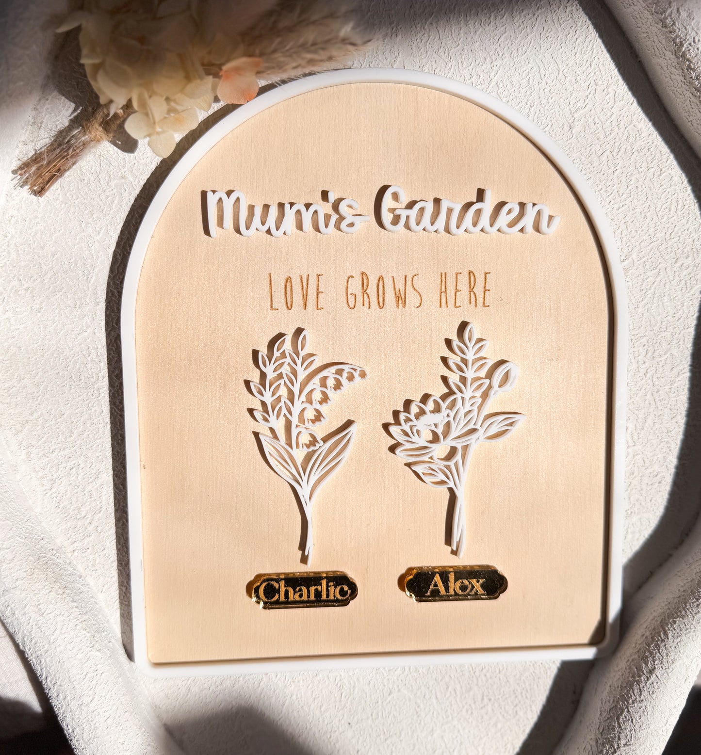 Mum's garden plaque