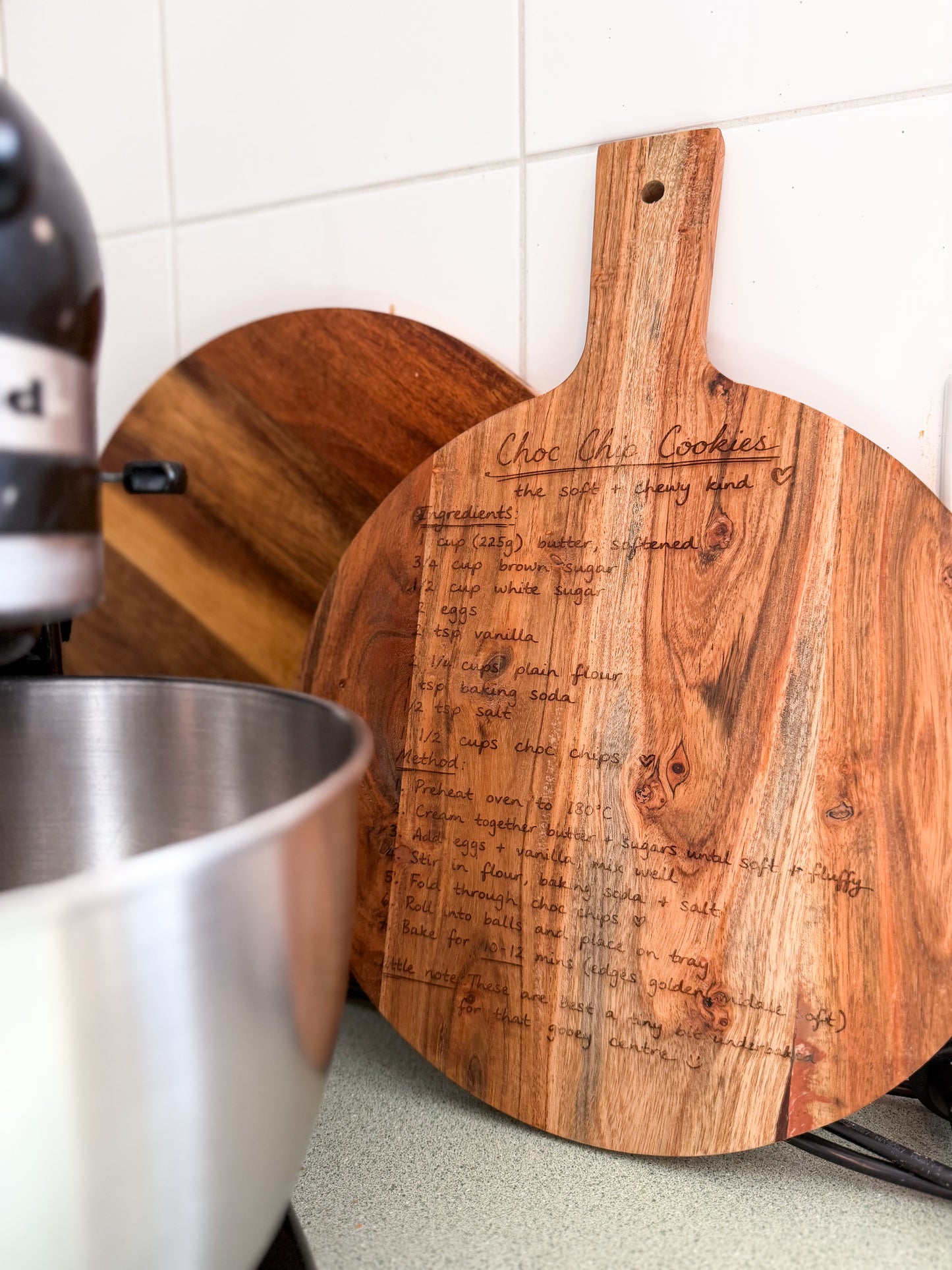 Personalised timber recipe board