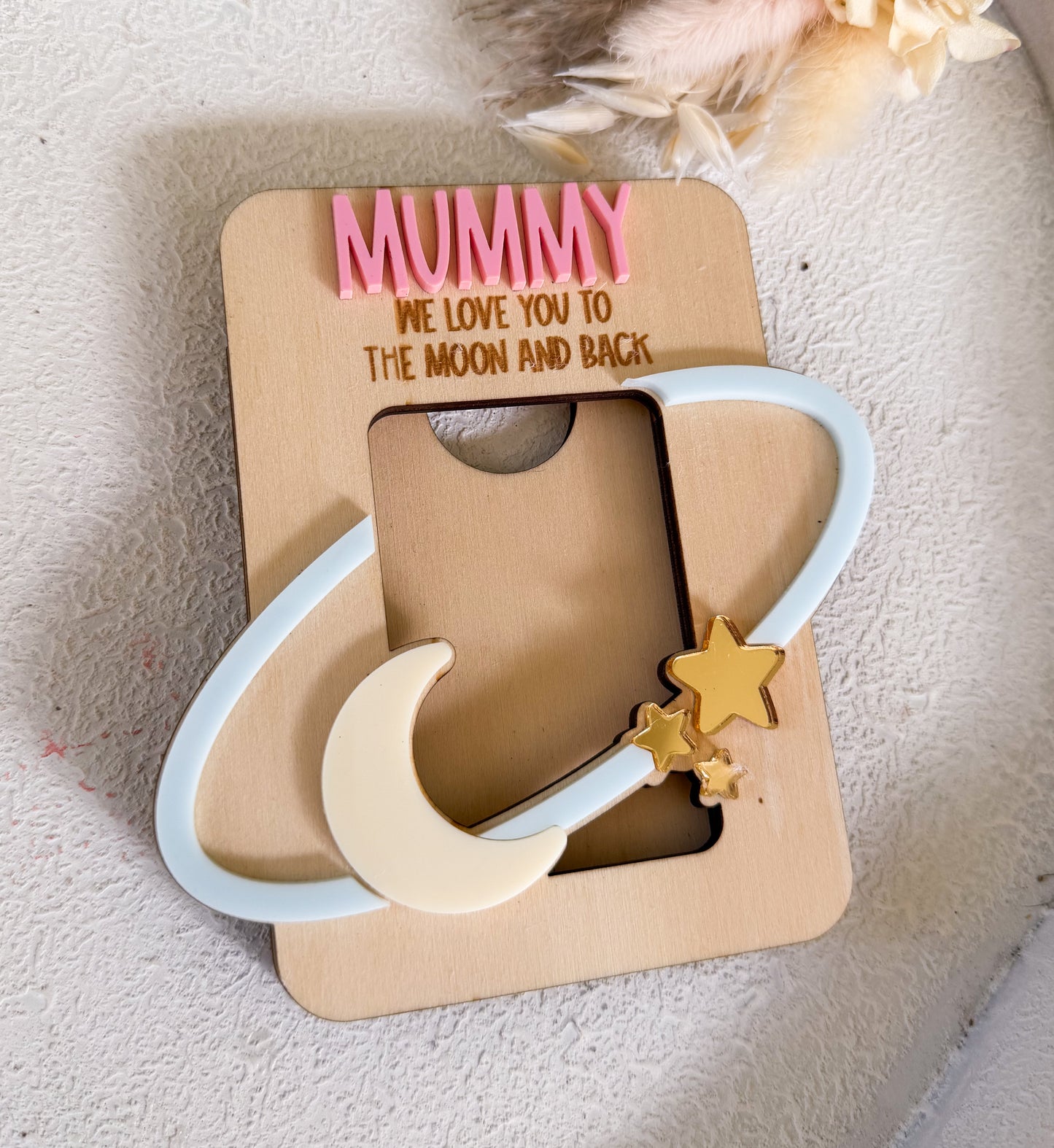 Moon and back photo magnet