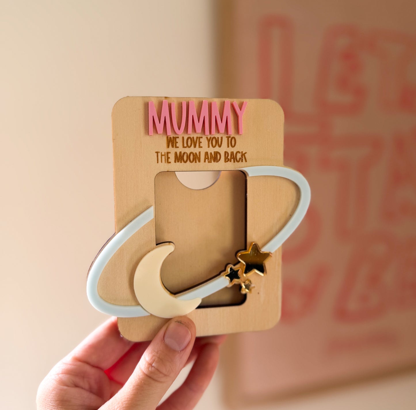 Moon and back photo magnet