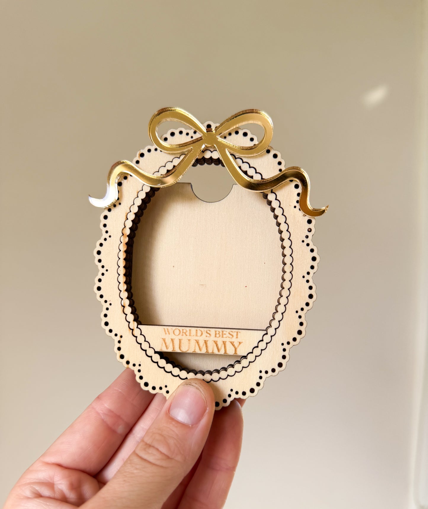 Whimsy bow photo magnet