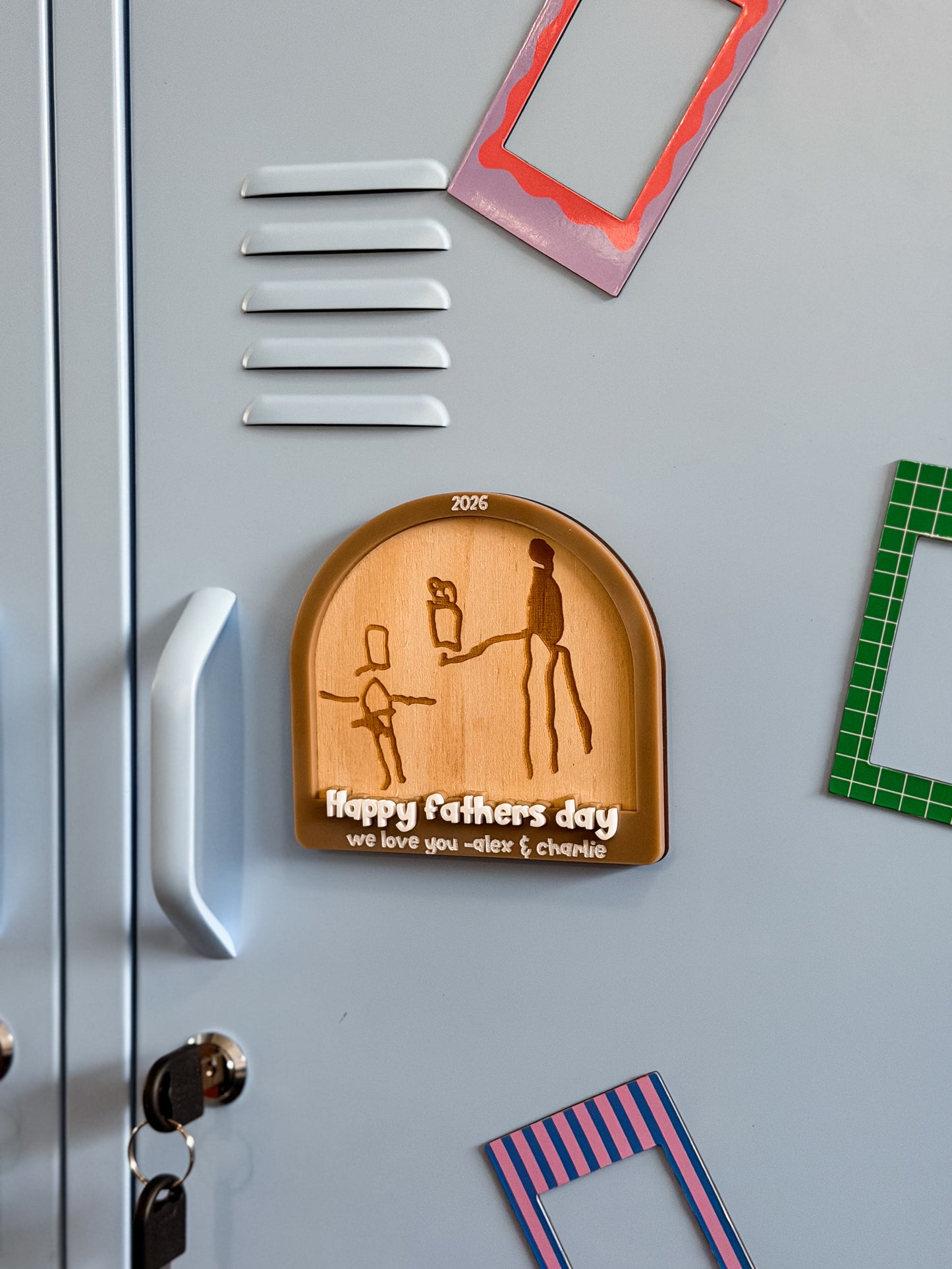 Kids Drawing Engraved Magnet