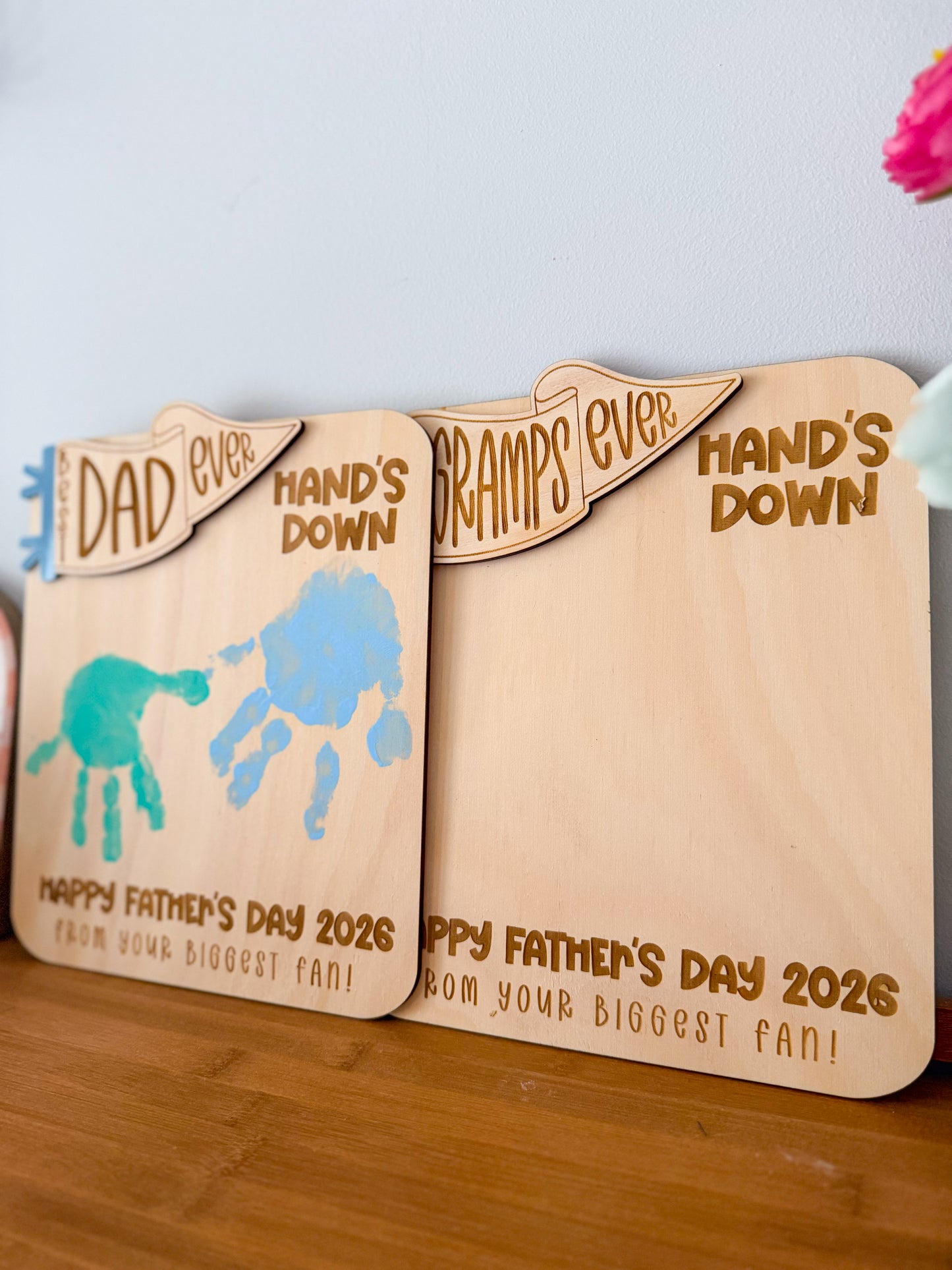 Dad’s Biggest Fan Handprint Board