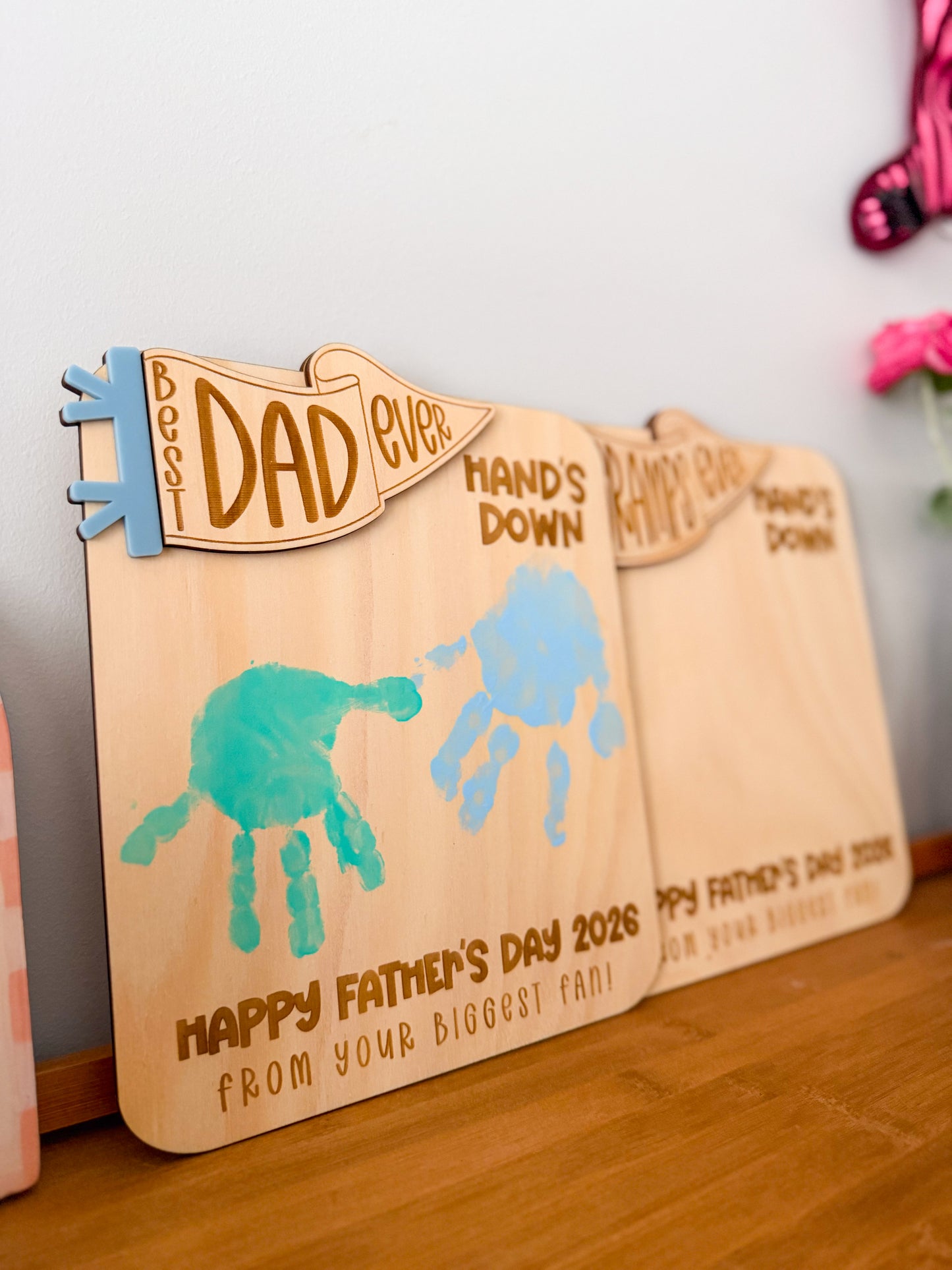Dad’s Biggest Fan Handprint Board