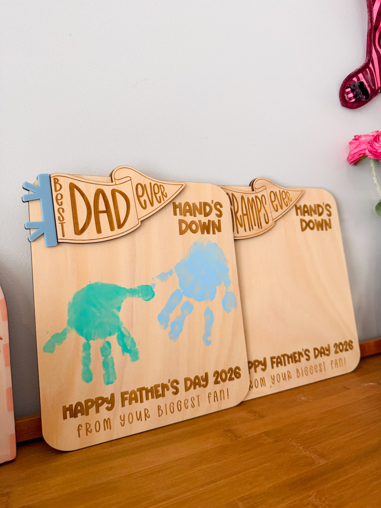 Dad’s Biggest Fan Handprint Board