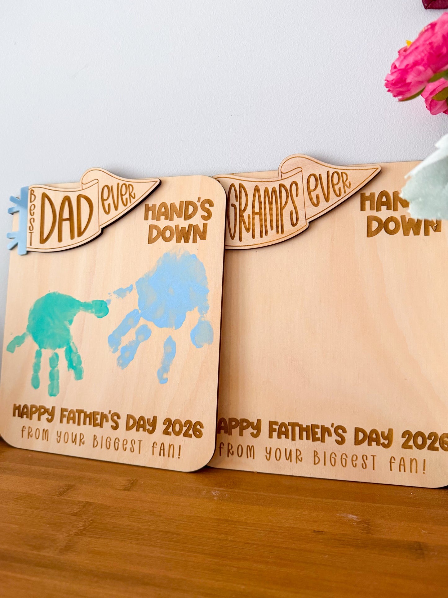 Dad’s Biggest Fan Handprint Board