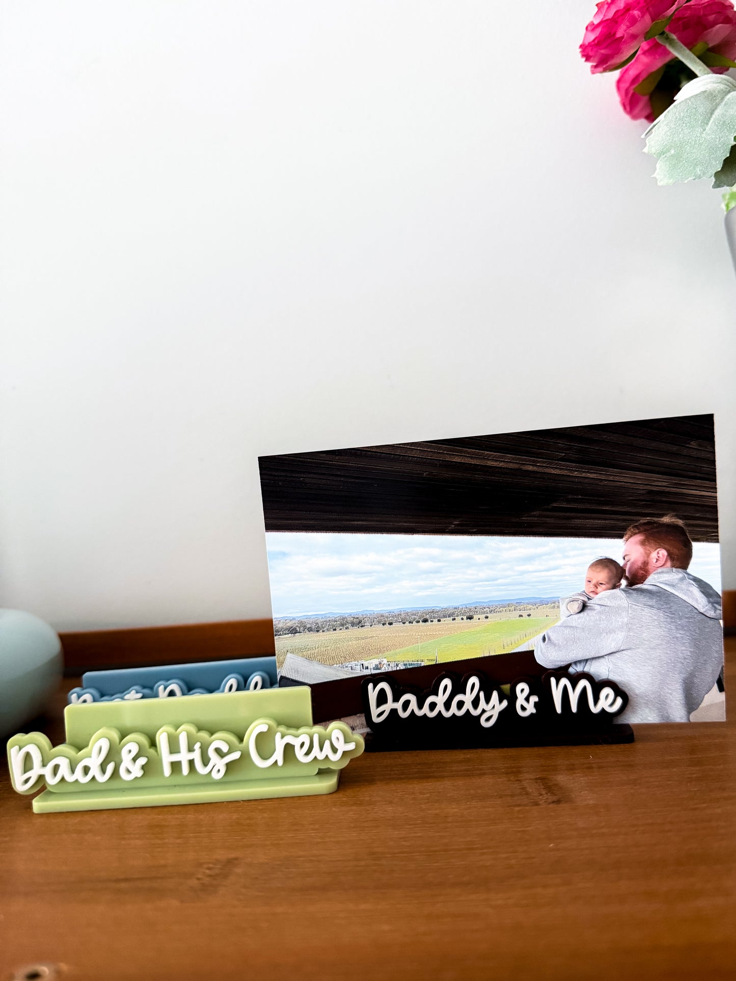 Fathers Day freestanding photo holder