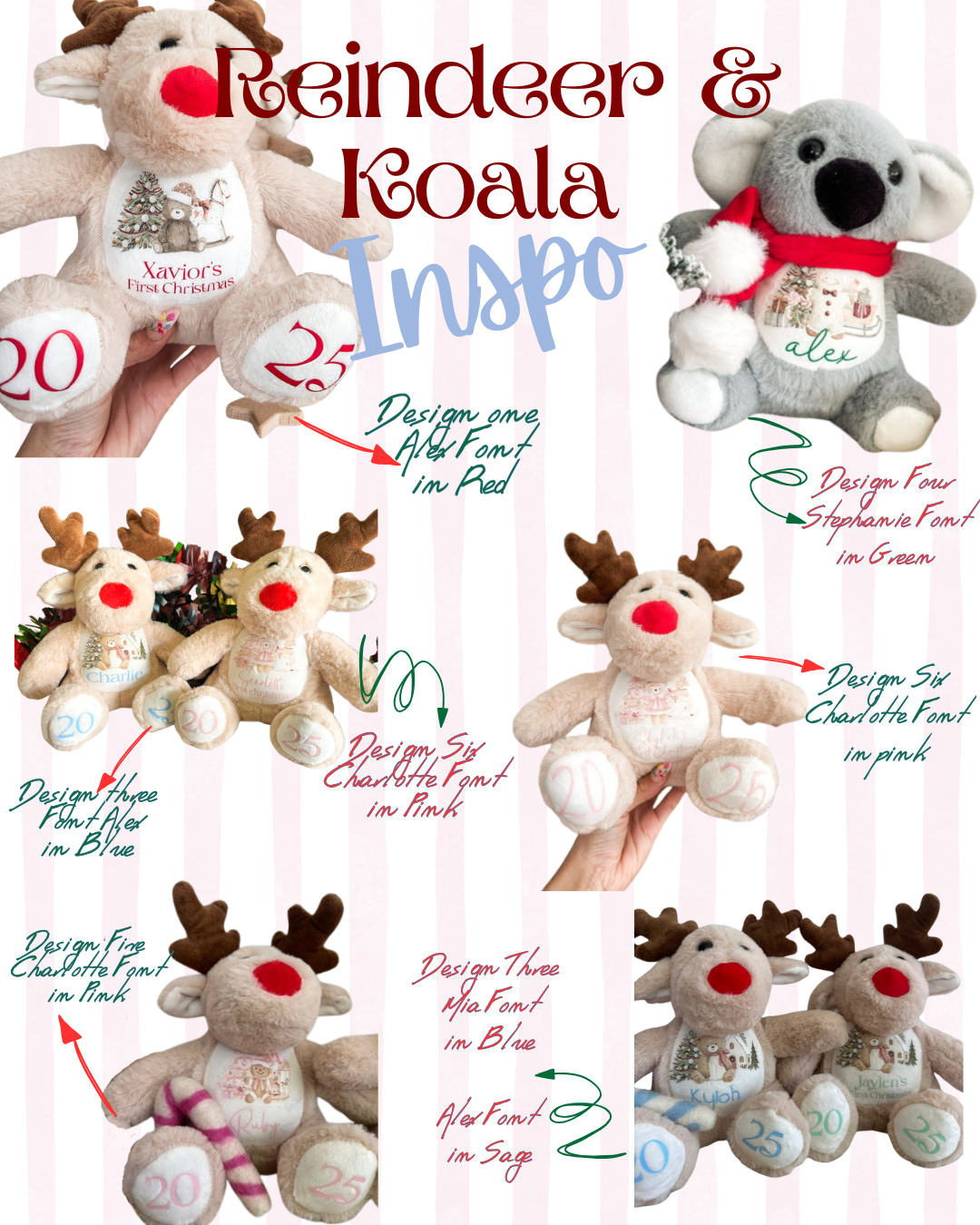 Personalised Reindeer Christmas Teddy